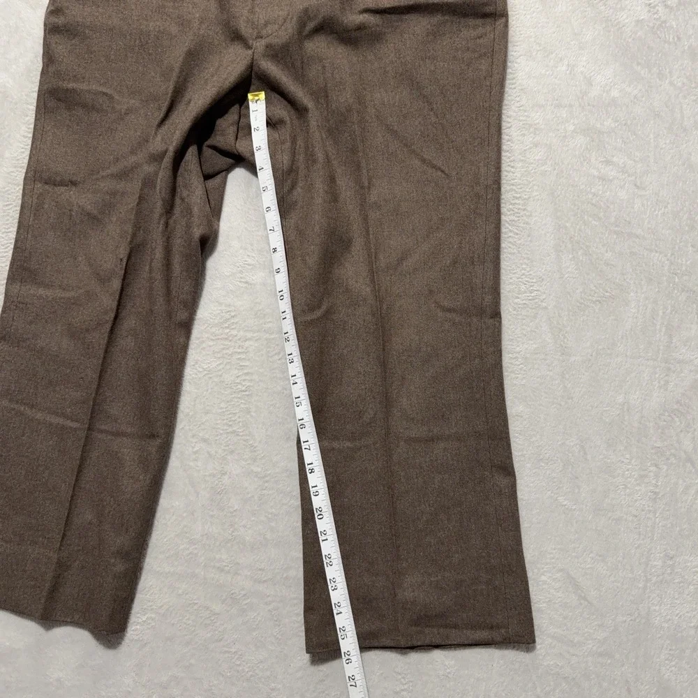 Vintage Pendleton Dress Pants Mens 38x25 Brown Wool Pleated Straight Leg USA 70s